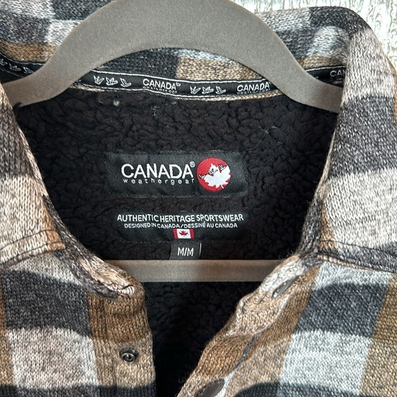 Canada Weather Gear Men's Sherpa Lined Buffalo Plaid Shirt Jacket size Medium. - Picture 5 of 10